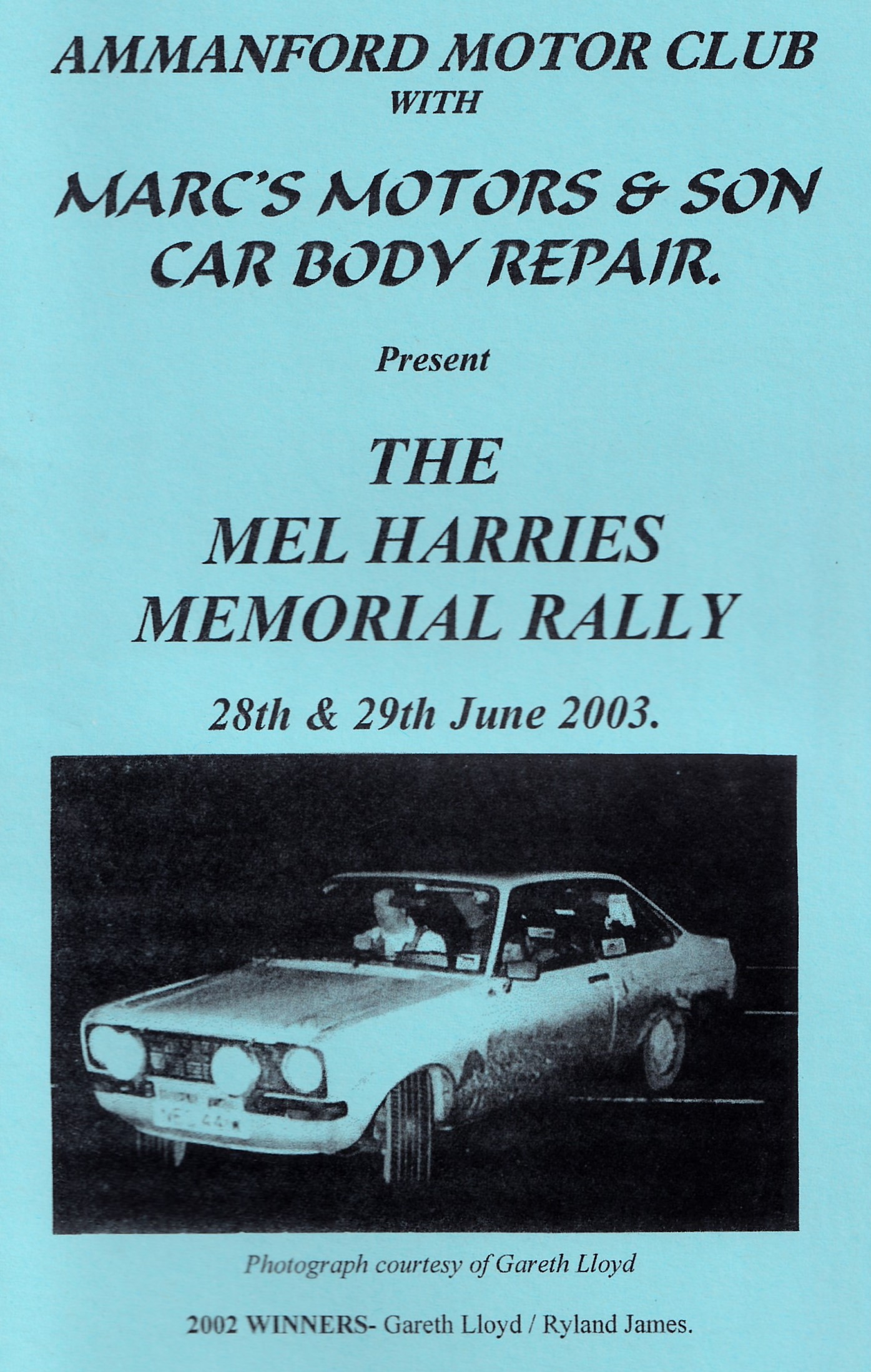 Mel Harries Memorial Rally 2003