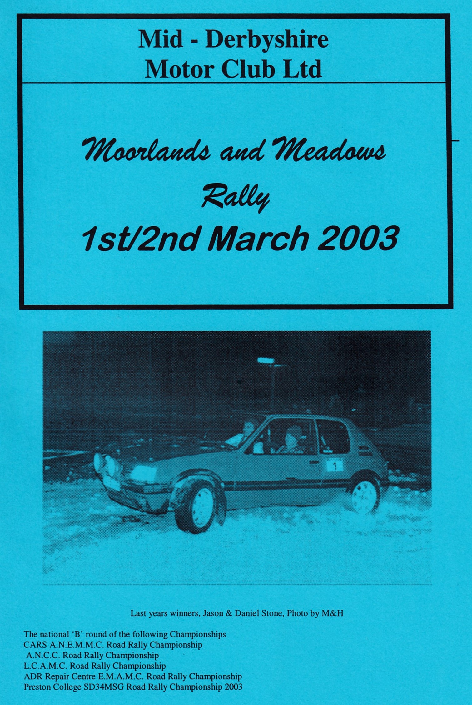 Moorlands & Meadows Rally 2003