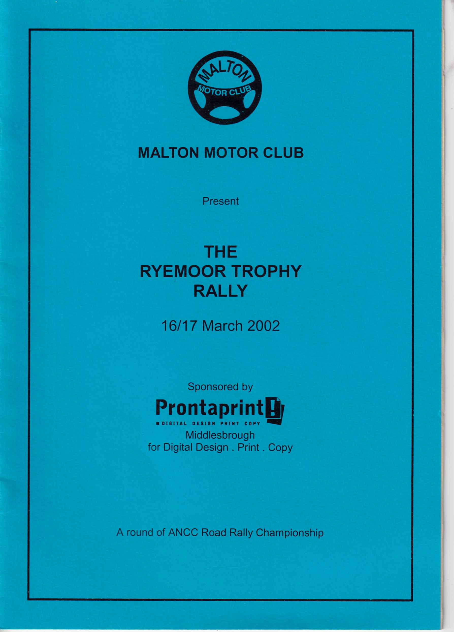 Ryemoor Trophy Rally 2002