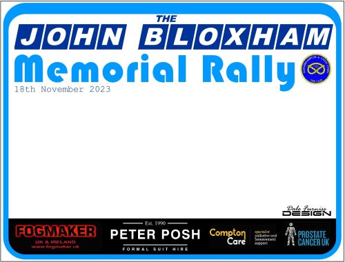 John Bloxham Memorial Historic Rally 2023
