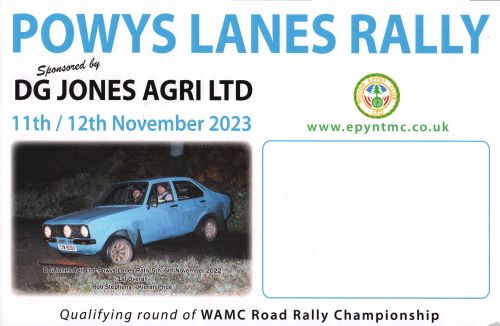 Powys Lanes Rally 2023